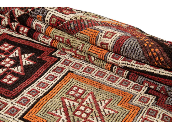Mid-20th Century Vintage Sumakh Wool Runner Rug 5 X 11