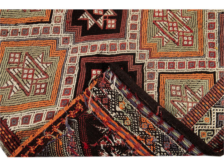 Mid-20th Century Vintage Sumakh Wool Runner Rug 5 X 11