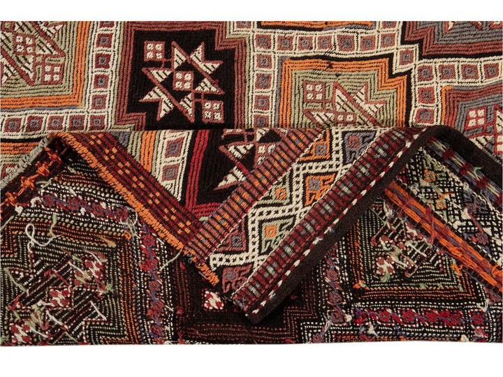 Mid-20th Century Vintage Sumakh Wool Runner Rug 5 X 11