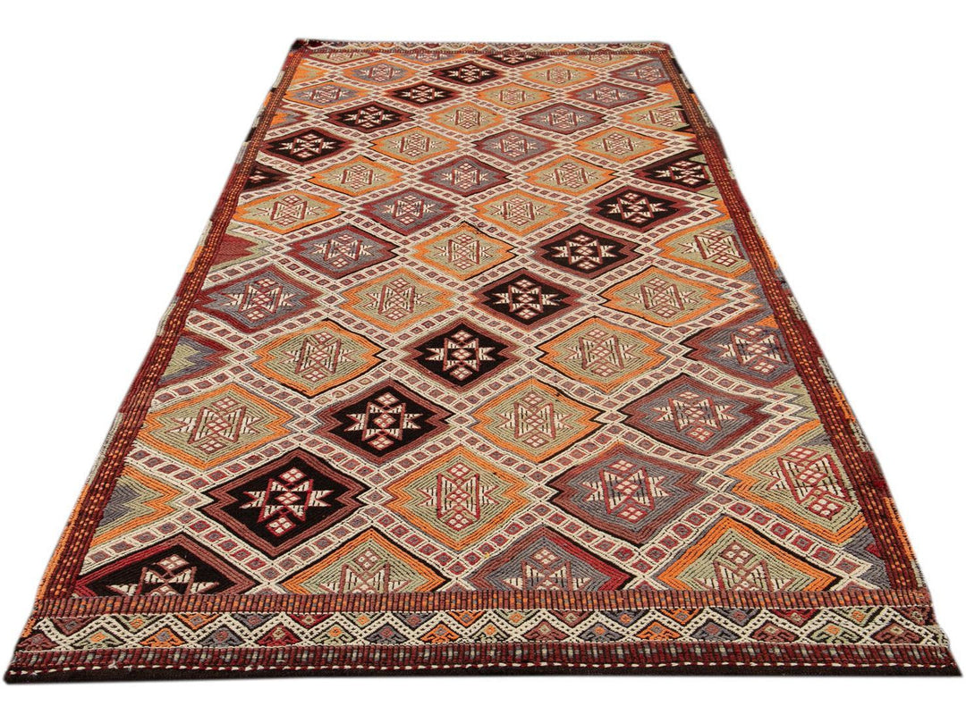 Mid-20th Century Vintage Sumakh Wool Runner Rug 5 X 11