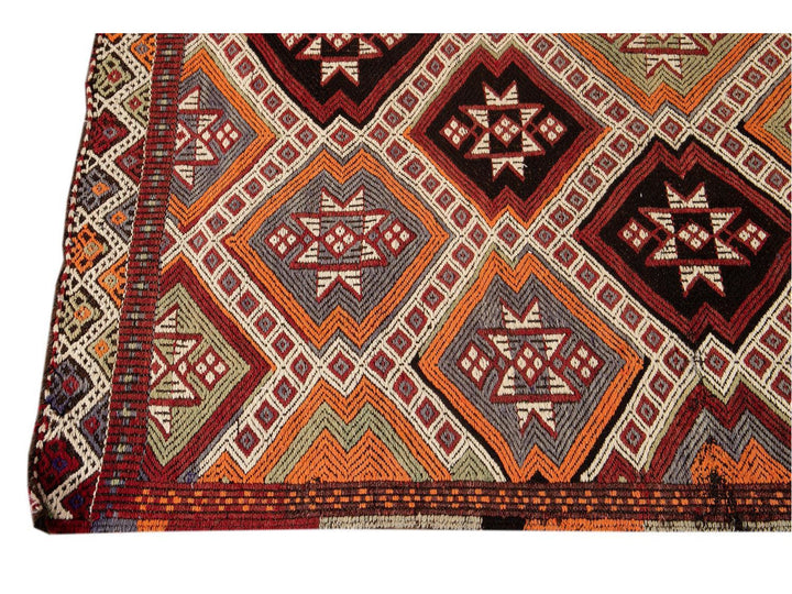 Mid-20th Century Vintage Sumakh Wool Runner Rug 5 X 11