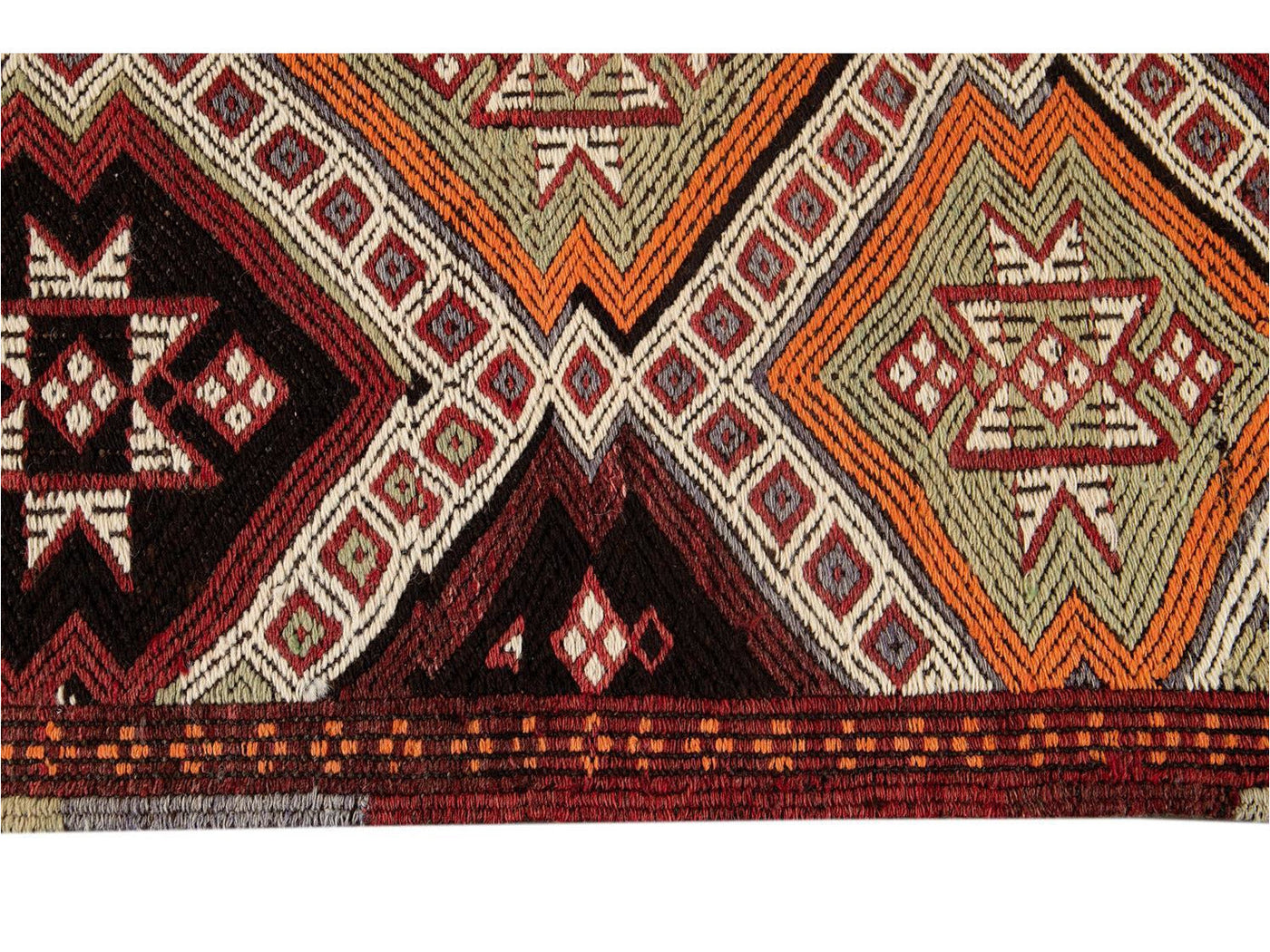 Mid-20th Century Vintage Sumakh Wool Runner Rug 5 X 11