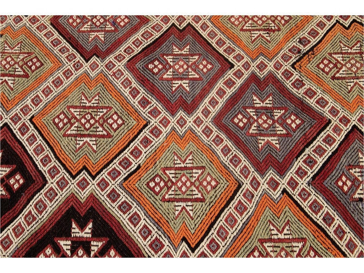 Mid-20th Century Vintage Sumakh Wool Runner Rug 5 X 11