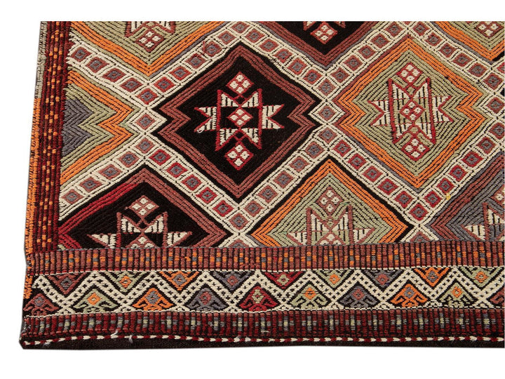 Mid-20th Century Vintage Sumakh Wool Runner Rug 5 X 11