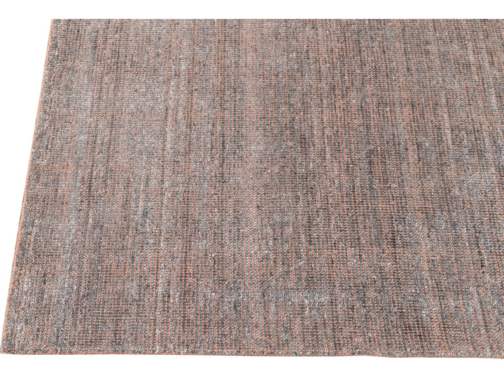 Modern Bamboo & Silk Groove Rug 10 X 14