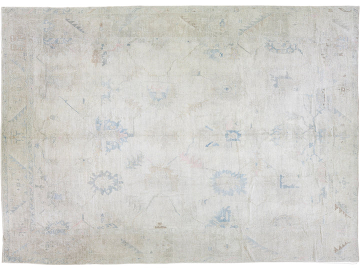 Modern Oushak Wool Rug 12 X 17