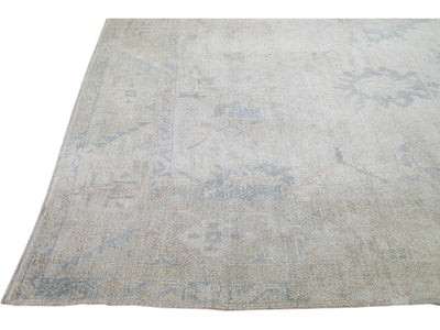 Modern Oushak Wool Rug 12 X 17