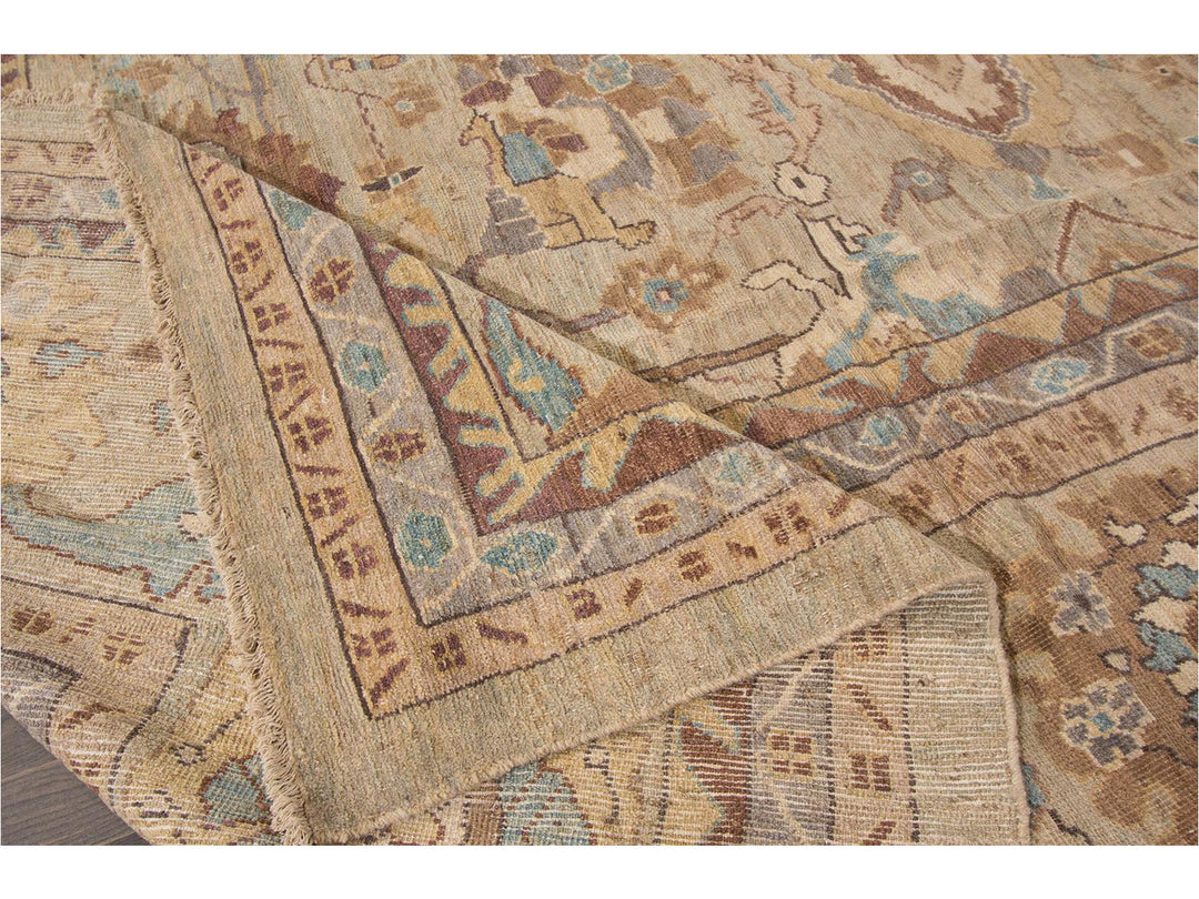Contemporary Sultanabad Oversize Wool Rug 13 X 20