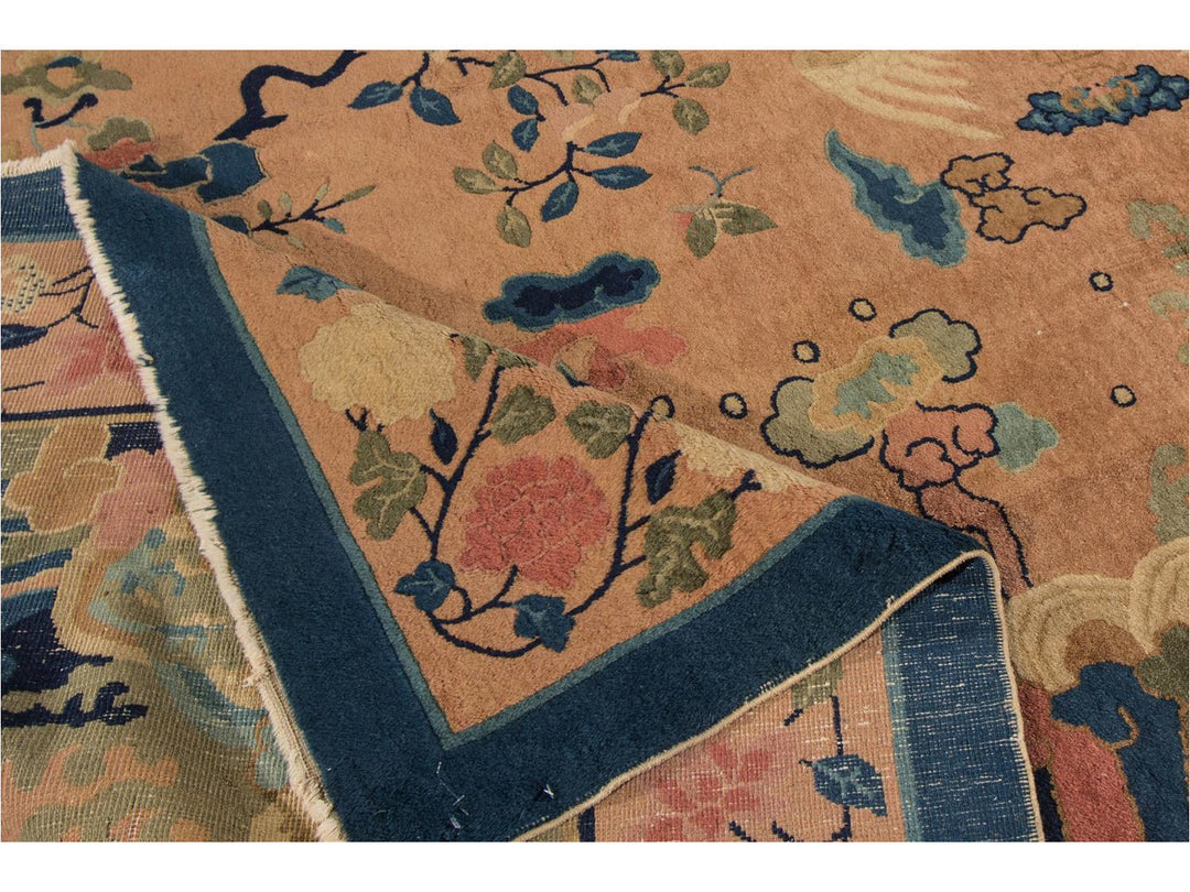 Antique Peking Chinese Wool Rug 9 X 12