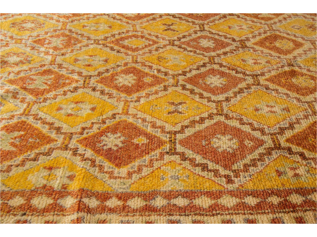 Vintage Moroccan Tribal Wool Rug 4 X 11