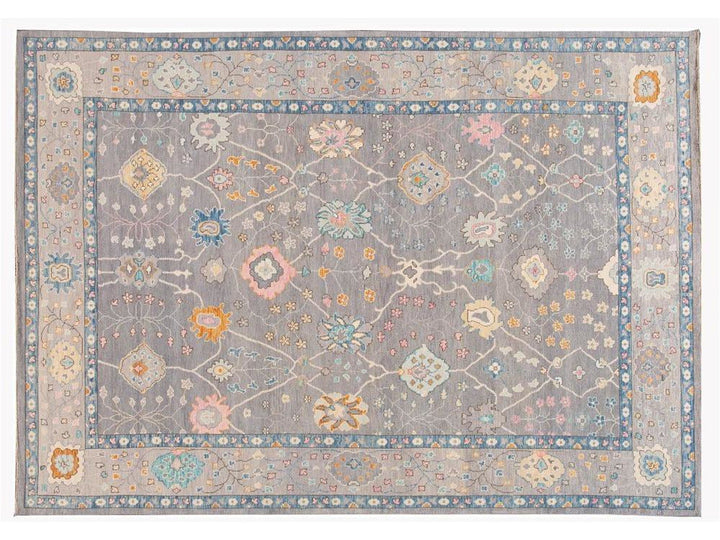 New  Contemporary Oushak Style Wool Rug 10 X 14