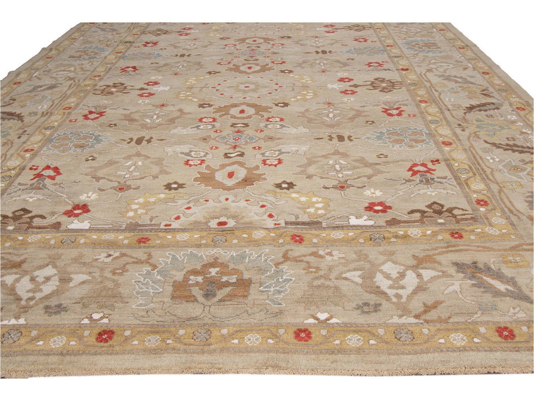 Contemporary Sultanabad Wool Rug 12 X 18