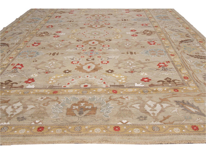 Contemporary Sultanabad Wool Rug 12 X 18