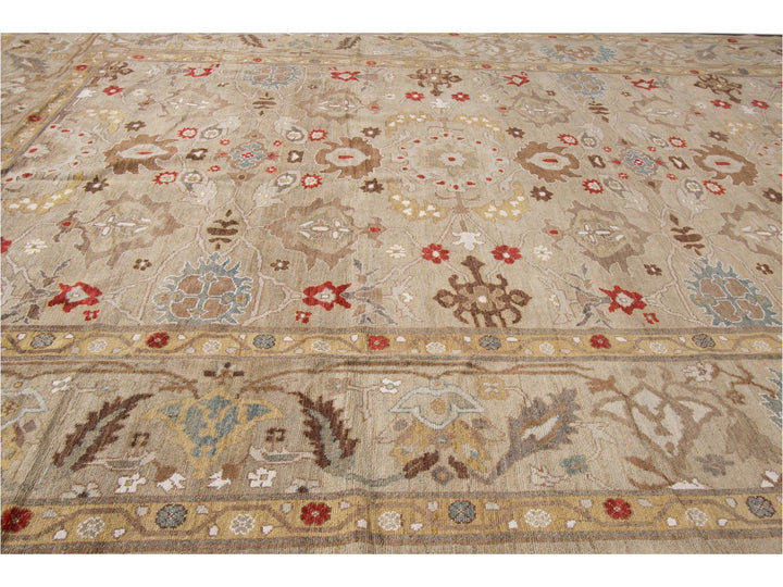Contemporary Sultanabad Wool Rug 12 X 18