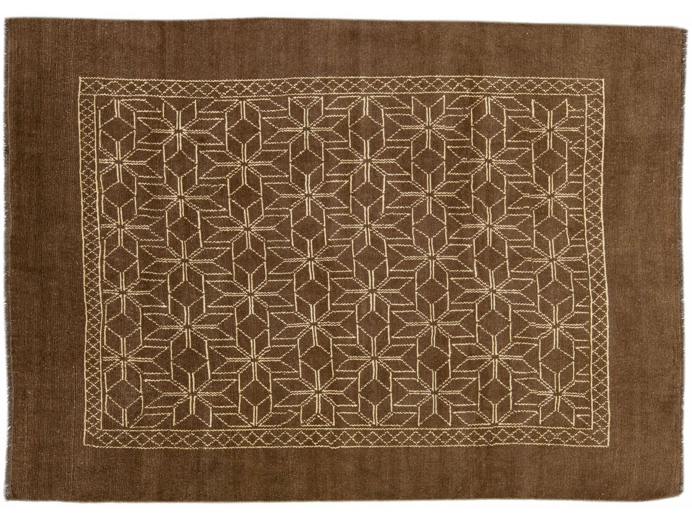 Modern Moroccan Wool Rug 7 X 10