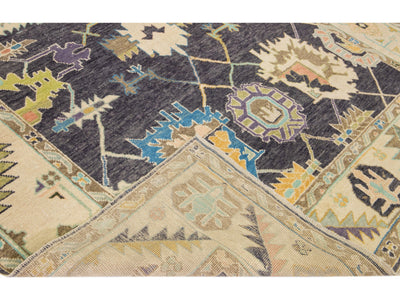 Modern Oushak Wool Rug 8 X 16