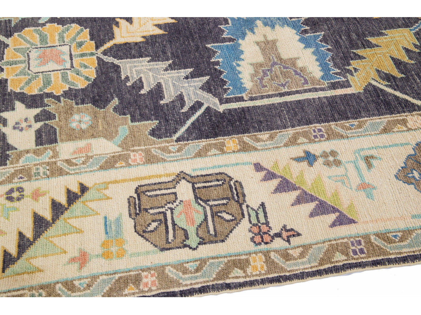 Modern Oushak Wool Rug 8 X 16