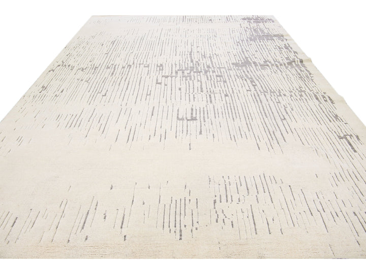 Modern Moroccan Wool Rug 10 X 14