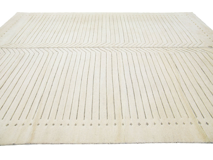 Modern Moroccan Wool Rug 10 X 14