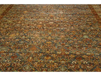 Antique Bakhtiari Wool Rug 16 X 23