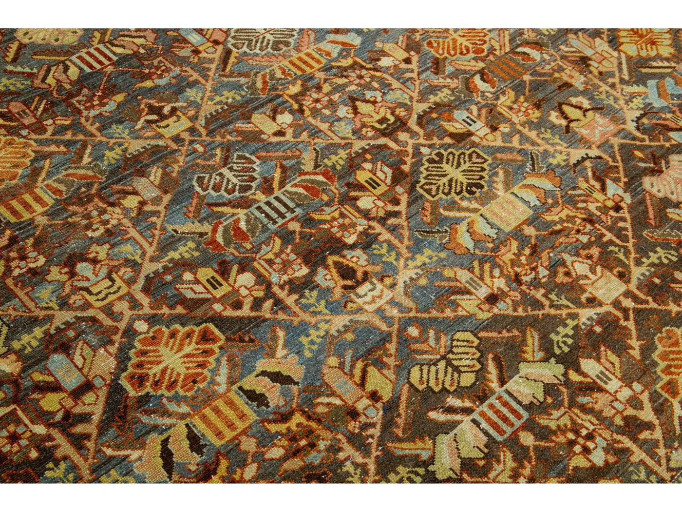 Antique Bakhtiari Wool Rug 16 X 23