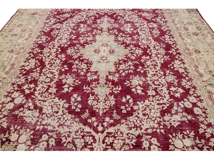 Vintage Tabriz Wool Rug 10 X 14