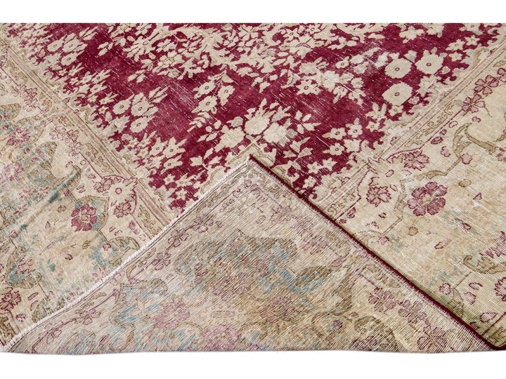 Vintage Tabriz Wool Rug 10 X 14