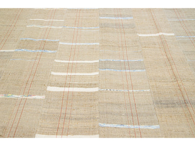 Modern Kilim Flatweave Wool Rug 9 X 12