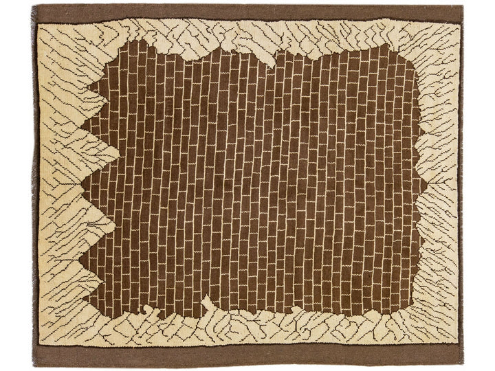 Transitional Revival Wool Rug 7 X 8