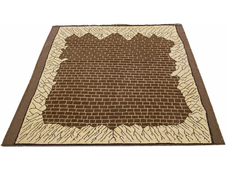 Transitional Revival Wool Rug 7 X 8