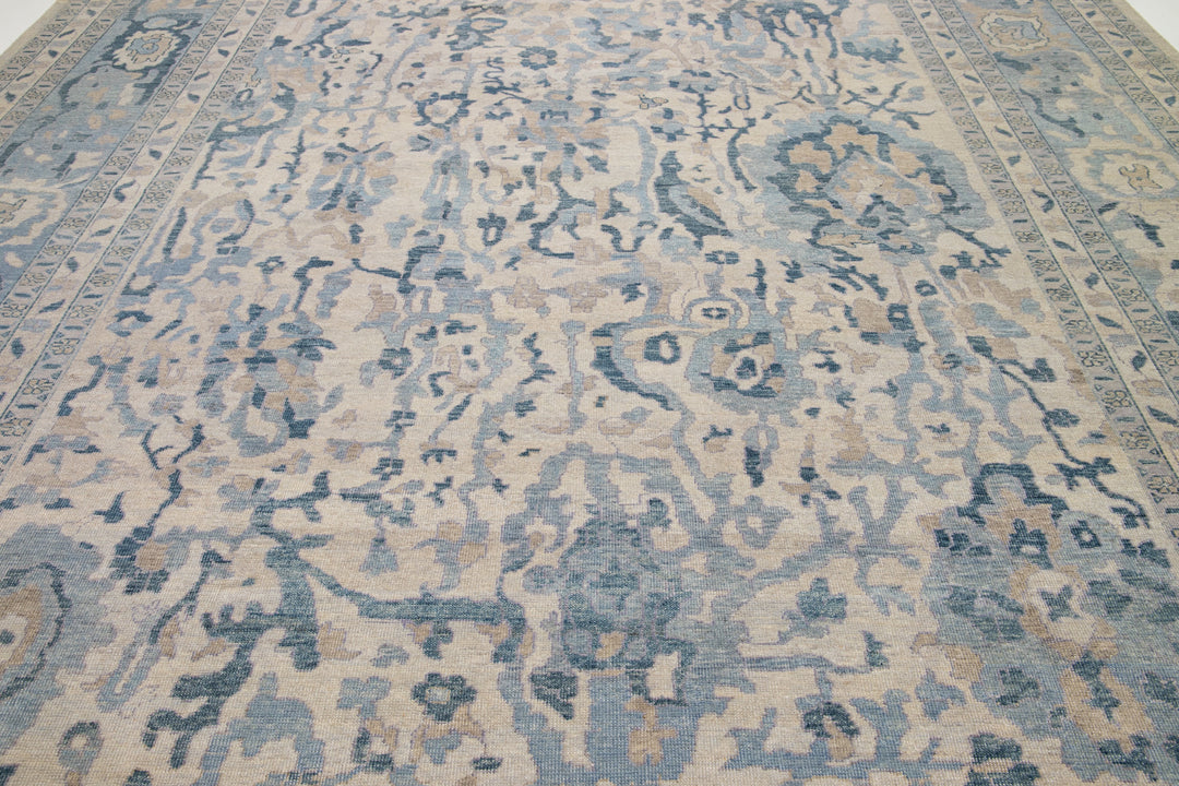 Modern Khotan Wool Rug 12 X 15