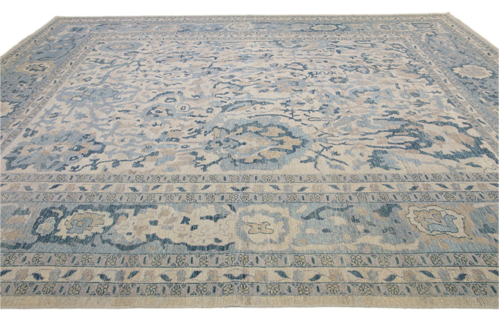 Modern Khotan Wool Rug 12 X 15