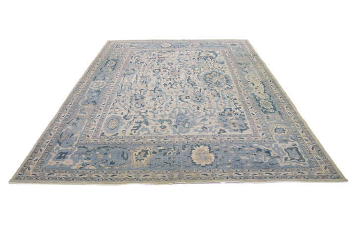 Modern Khotan Wool Rug 12 X 15