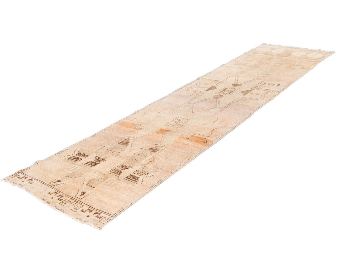 Mid-20th Century Vintage Turkish Wool Runner Rug 3 X 12