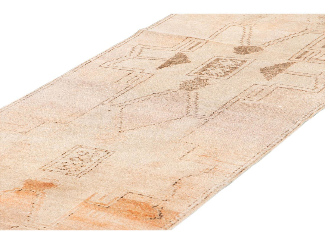 Mid-20th Century Vintage Turkish Wool Runner Rug 3 X 12