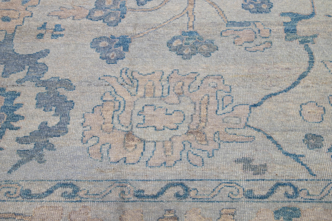 Modern Oushak Wool Rug 12 X 15