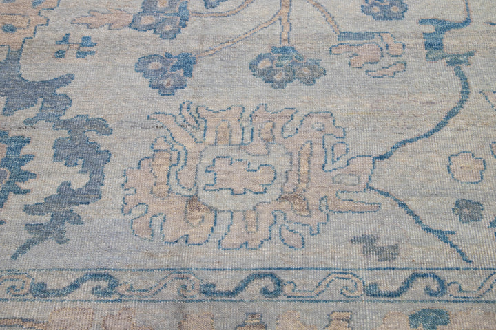 Modern Oushak Wool Rug 12 X 15