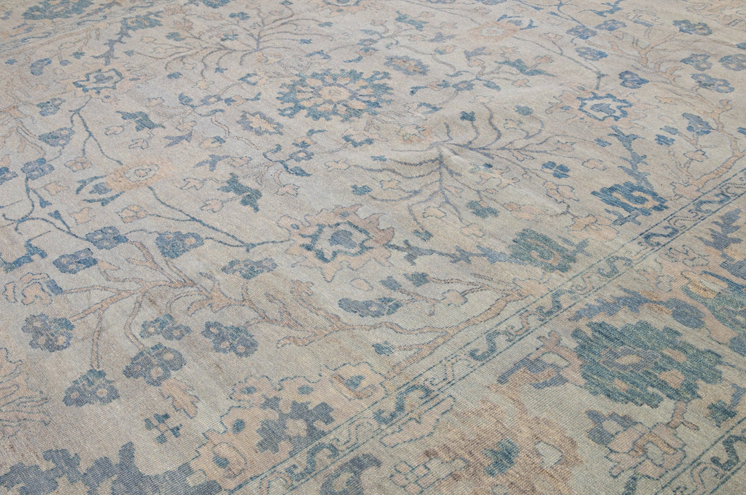 Modern Oushak Wool Rug 12 X 15