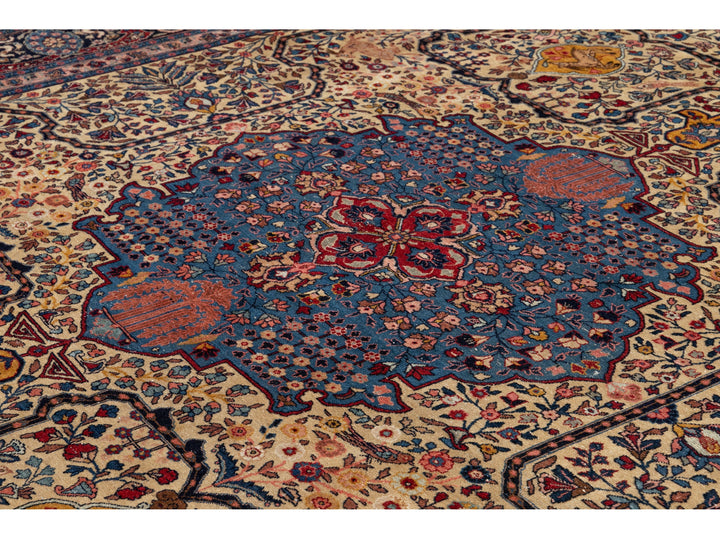 Antique Tabriz Wool Rug 12 X 15
