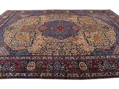 Antique Tabriz Wool Rug 12 X 15