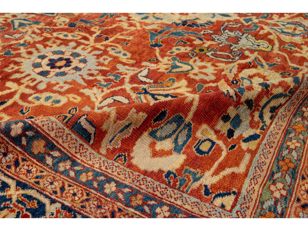 Antique Sultanabad Wool Rug 13 X 22