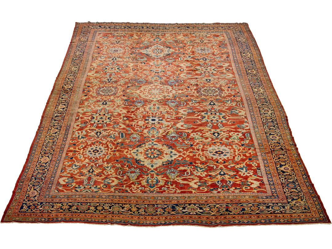 Antique Sultanabad Wool Rug 13 X 22