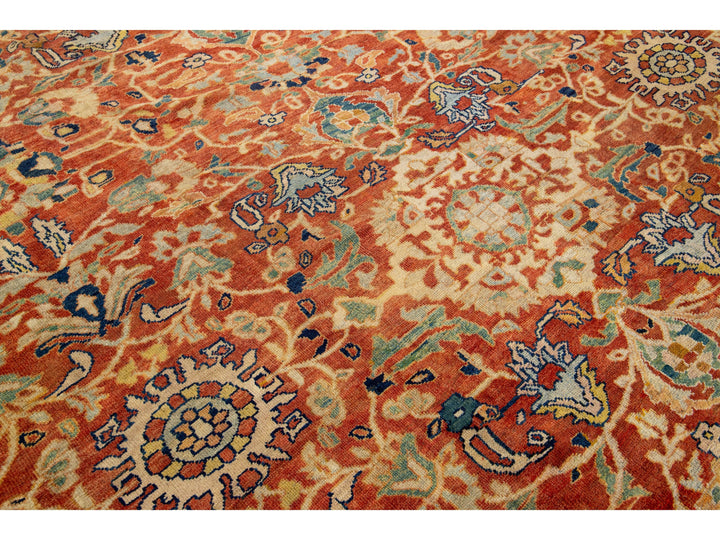 Antique Sultanabad Wool Rug 13 X 22