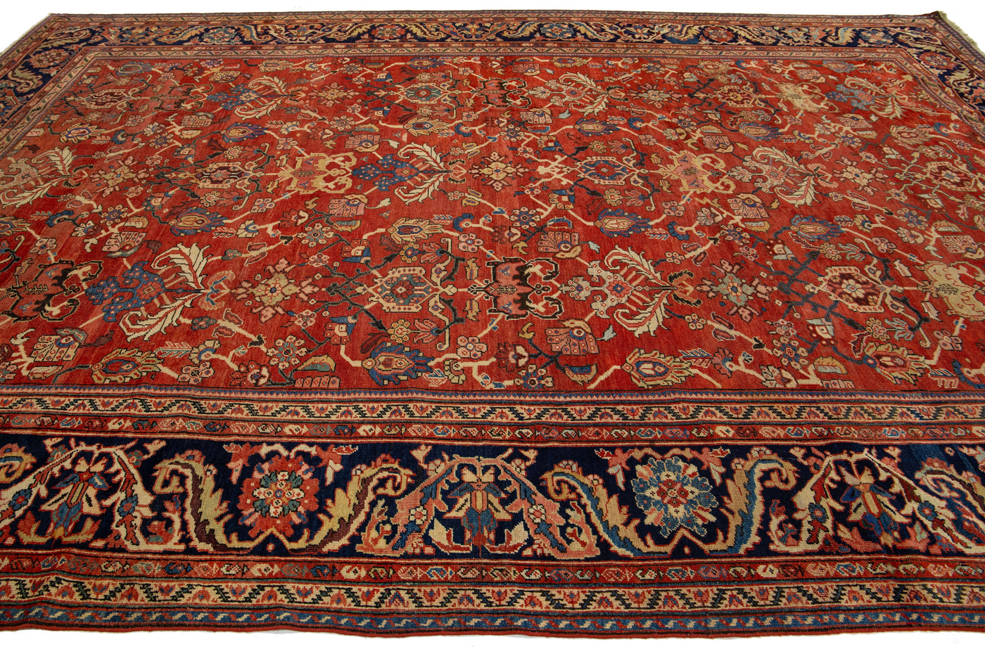 Antique Sultanabad Wool Rug 11 X 15