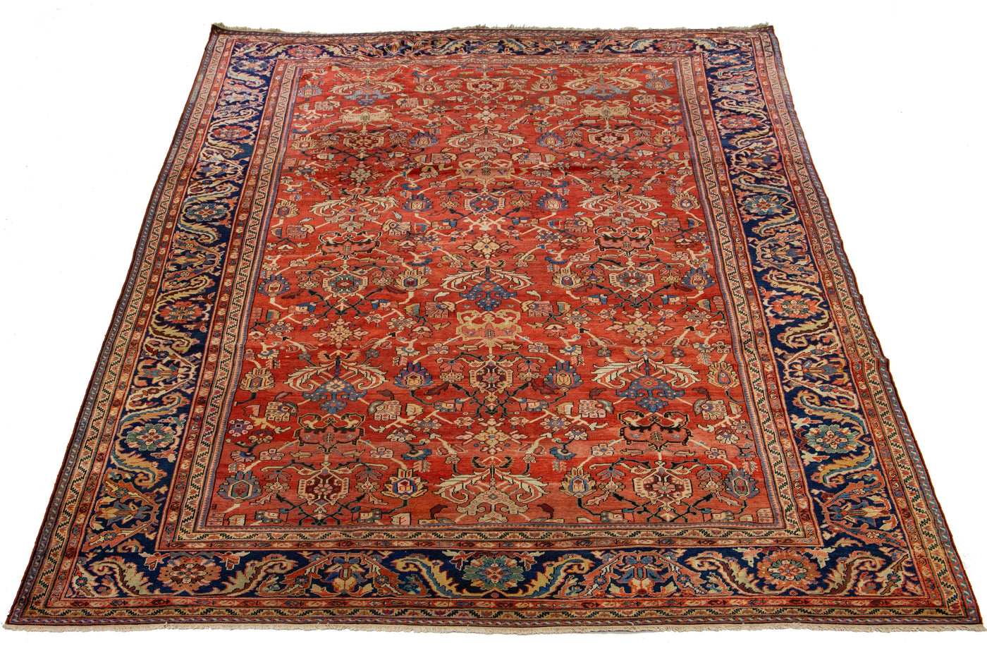 Antique Sultanabad Wool Rug 11 X 15