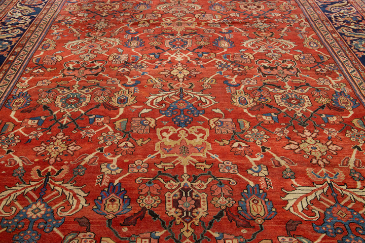 Antique Sultanabad Wool Rug 11 X 15