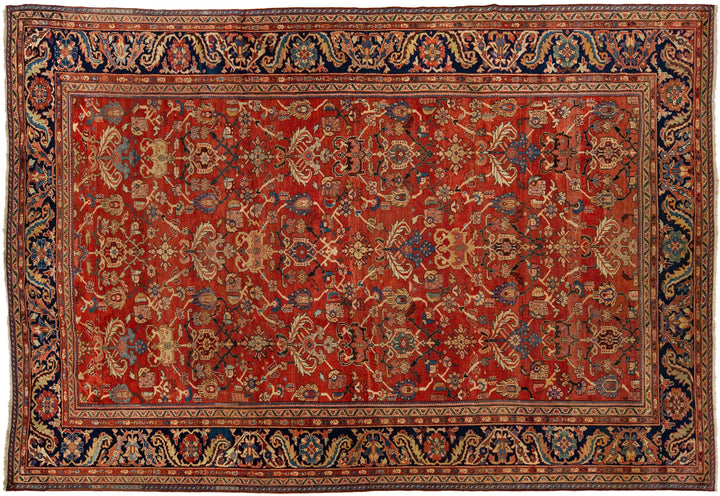 Antique Sultanabad Wool Rug 11 X 15