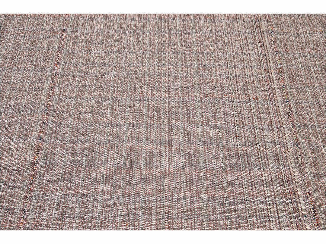 Vintage Flat-Weave Wool Rug 10 X 13