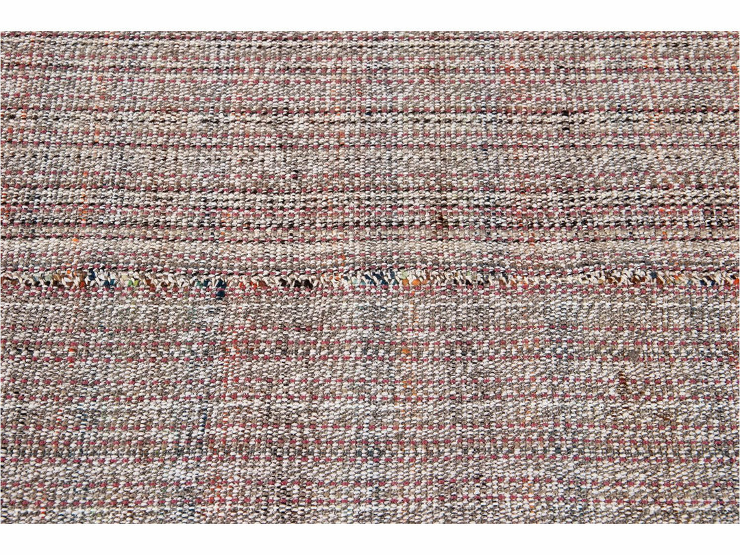 Vintage Flat-Weave Wool Rug 10 X 13