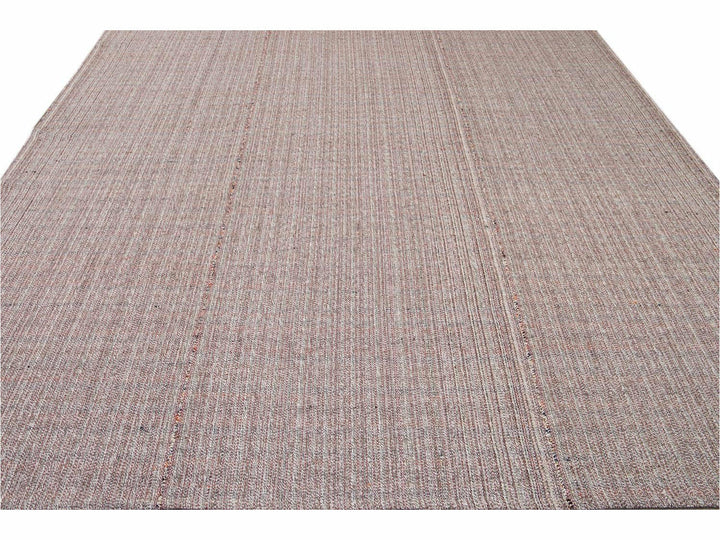 Vintage Flat-Weave Wool Rug 10 X 13